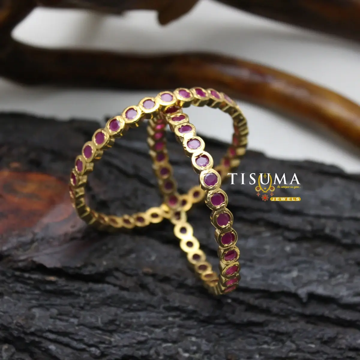 impon bangles-Ruby pink
